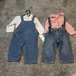 Child of Mine Blue Denim Overalls Set
